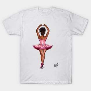 African American ballerina in pink #014 brown skin ballerina.The top 100 of the best T-Shirt